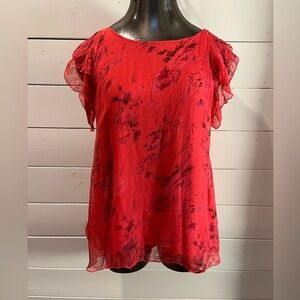 KEYSHA Italy Silk Top S – Red Floral